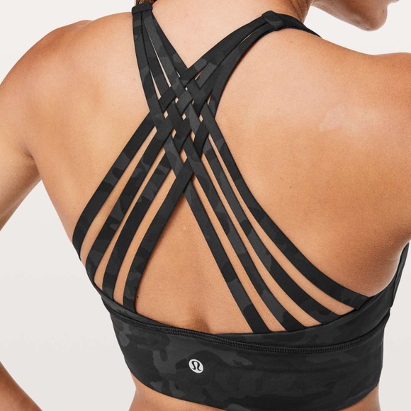 Lululemon Athletica Free to Be Moved Sports Bra - Black Camo - Picture 2 of 4